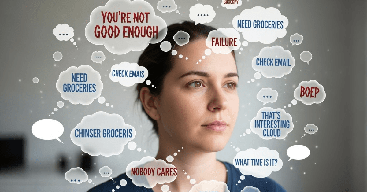 Recognizing and identifying negative thought patterns for self-awareness