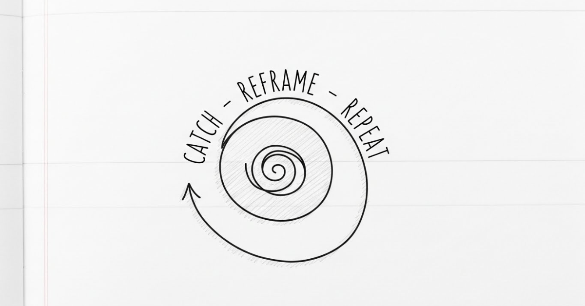 Building new thought patterns through mindful repetition and awareness