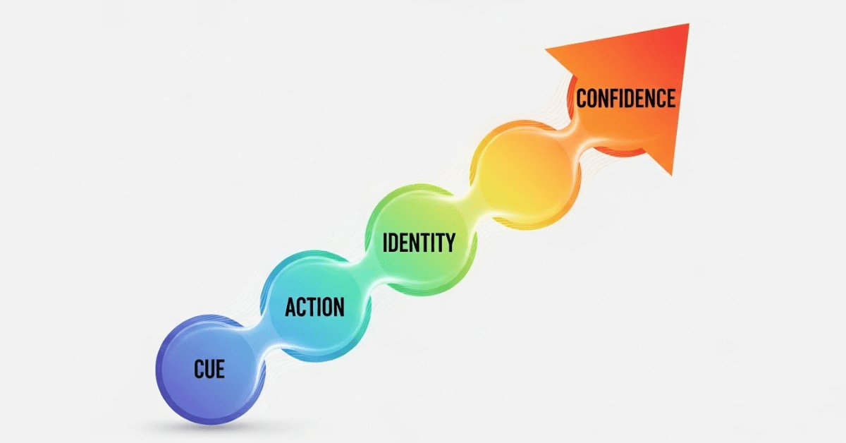 Habit stacking as a growth loop that builds long-term confidence