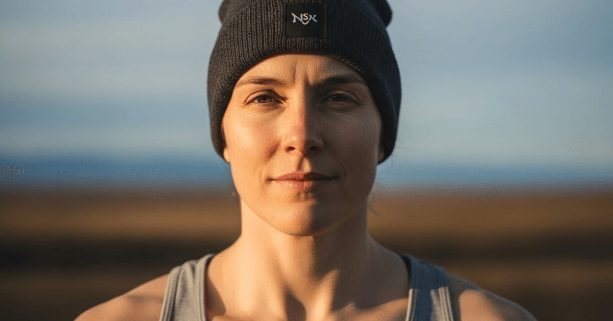 A close-up of a person with a calm, steady gaze and relaxed facial expression, representing inner confidence and mental clarity activated in seconds.
