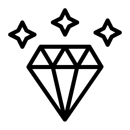 diamant lumineux surmonté de trois étoiles représentant la méthode de l’engagement alchimique et la transformation amoureuse