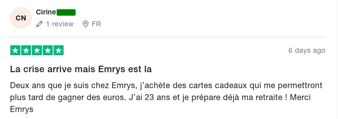 témoignage Emrys La Carte
