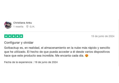 Testimonio Gotbackup
