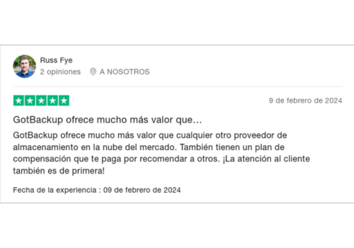 Testimonio GotBackup