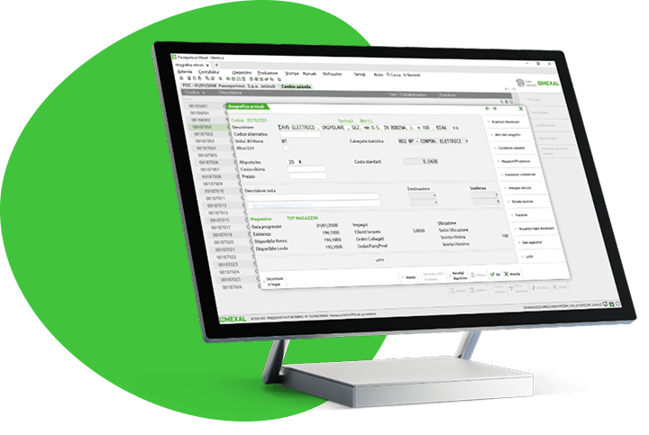 Schermata Desktop Software Mexal
