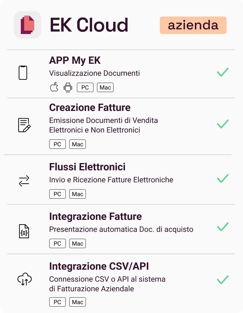 Piano Offerta Software EK Cloud AZIENDA