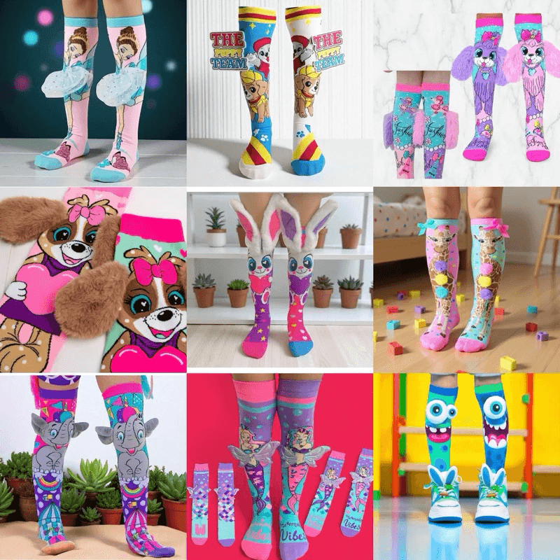 Meias 3D Infantil Maluca Divertida Personagens