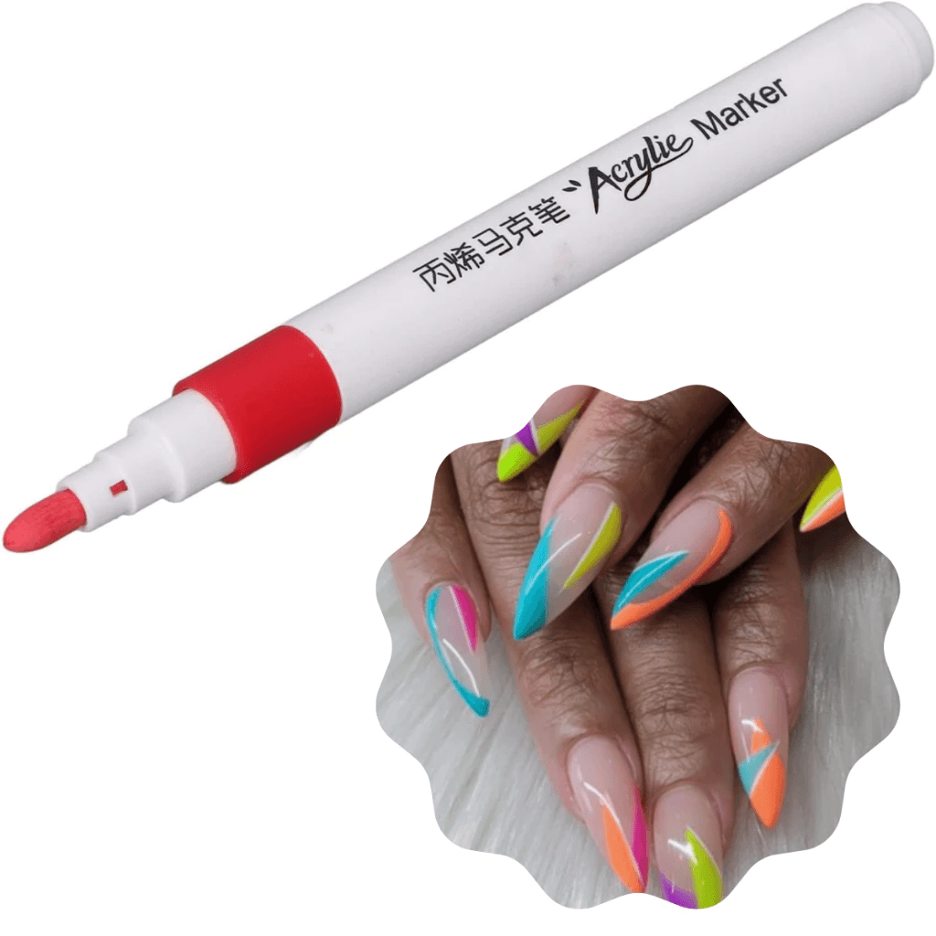 Caneta Nails Art Caneta de Manicure Caneta Desenho Unha Caneta Acrílica Paint 12 Cores Para Decoração Unhas Acrílica