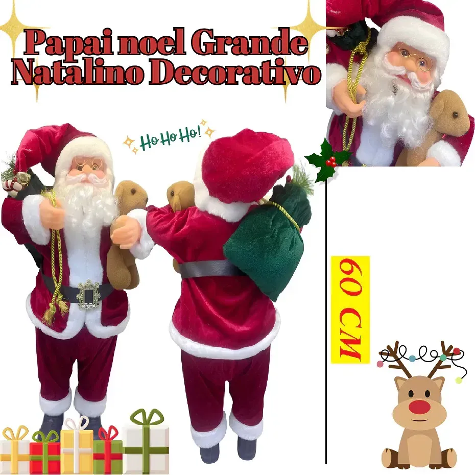 Boneco Papai Noel 60cm Grande
