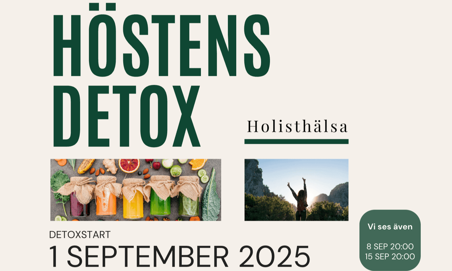Anmäl dig till Höstens Detox idag!