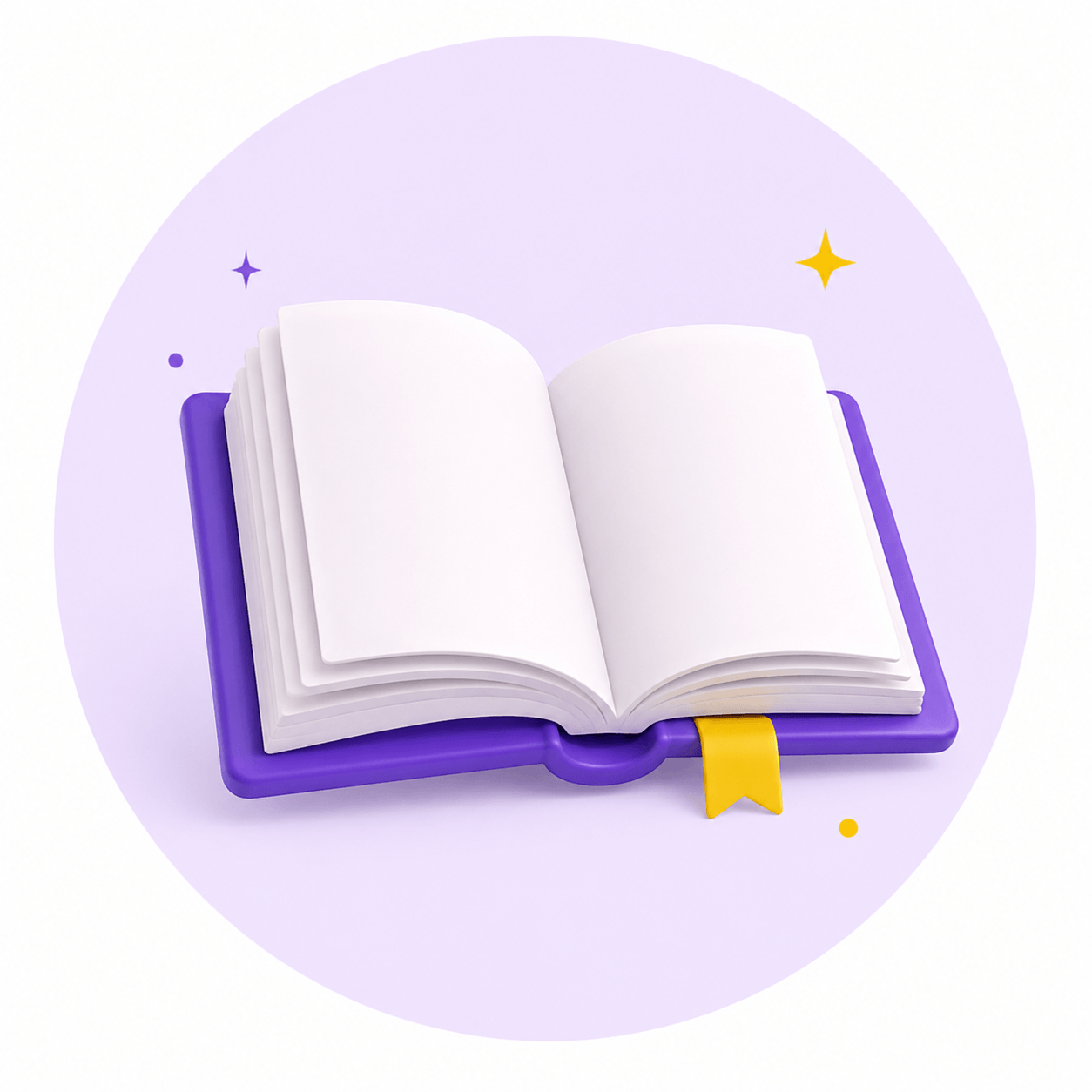 libro abierto violeta amarillo