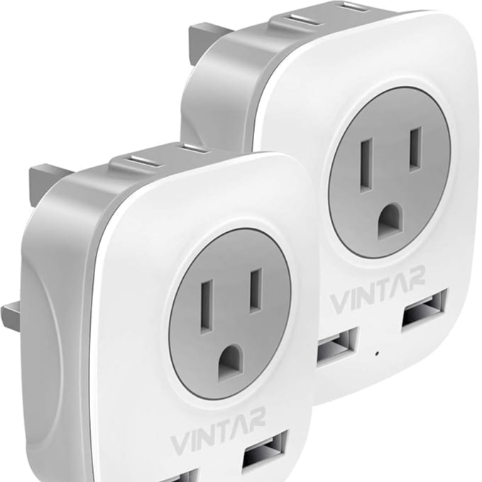 2-pack UK Ireland Adapter