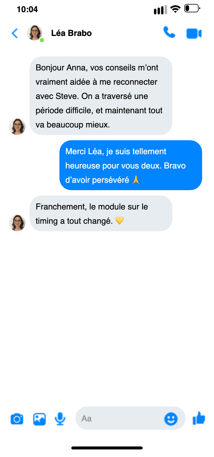 Avis de Léa — progression relationnelle