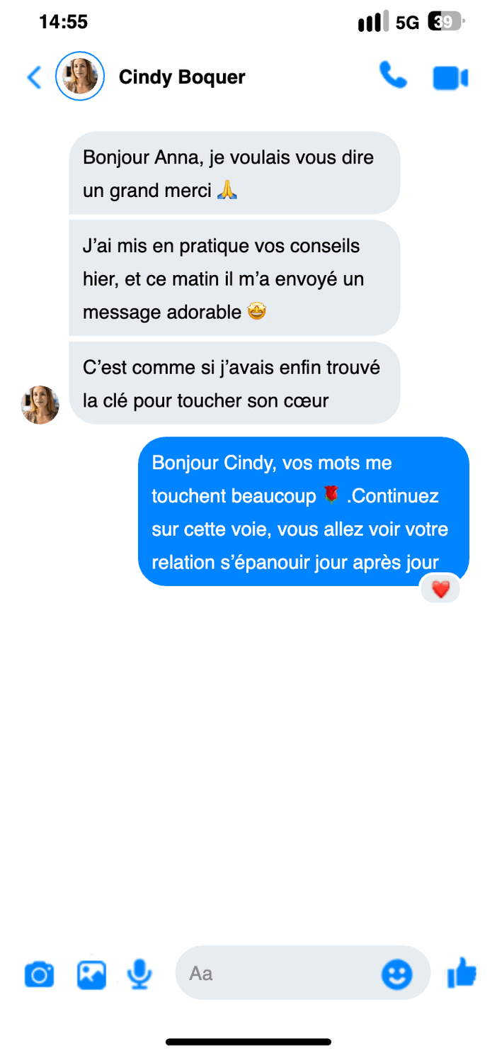 Capture Messenger — retour positif après application