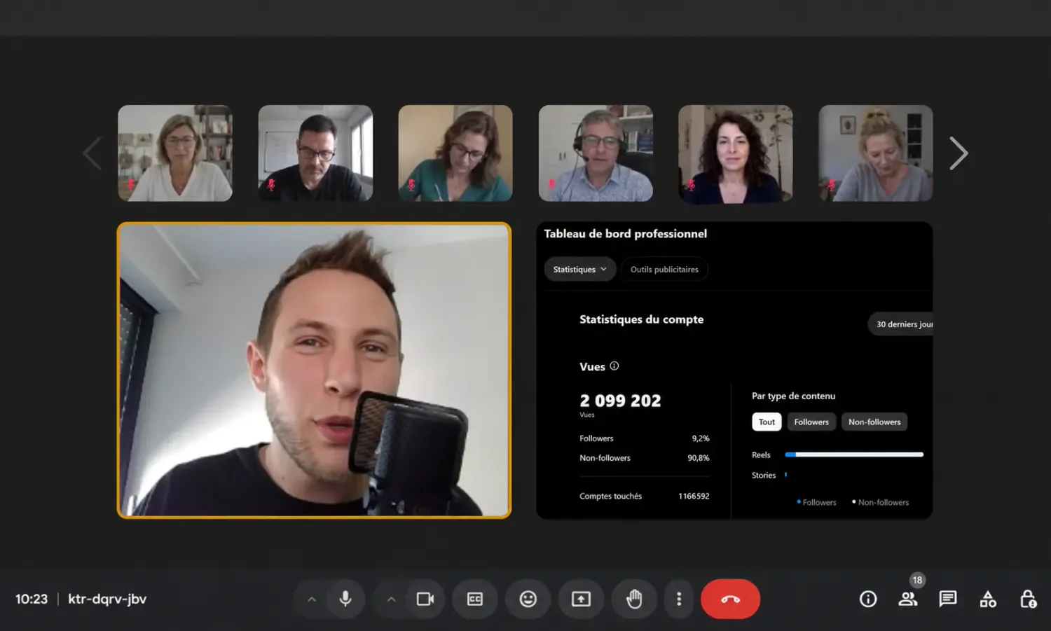 Live collectif avec analyse de compte Instagram en direct