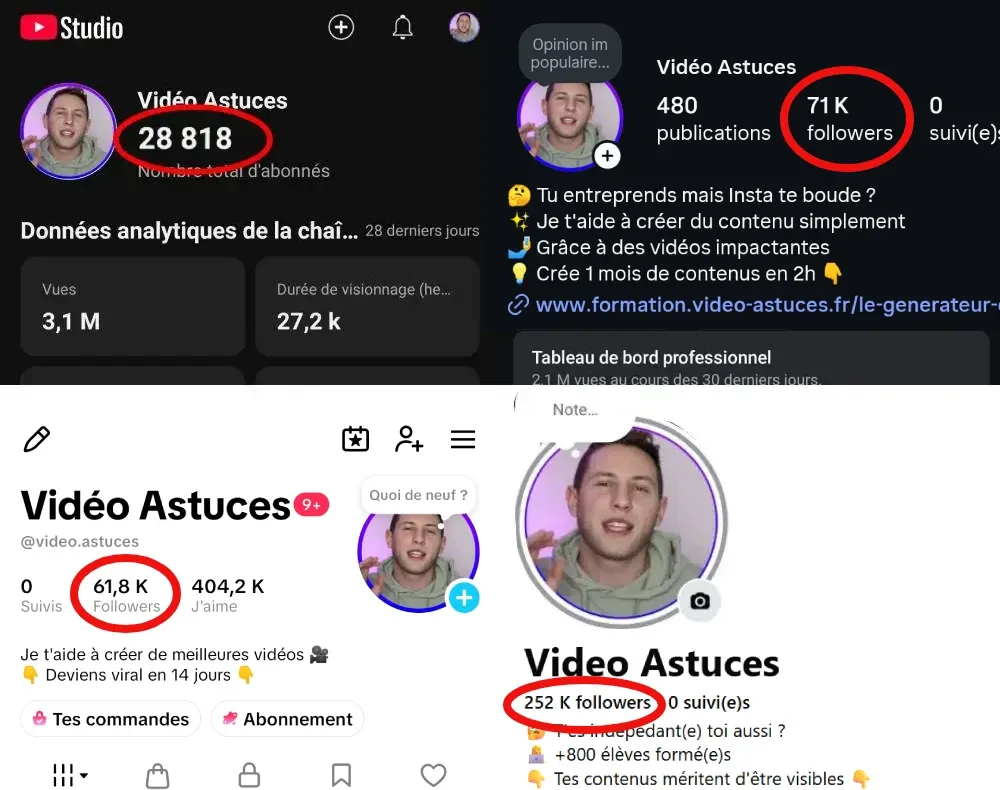 Résultats Vidéo Astuces