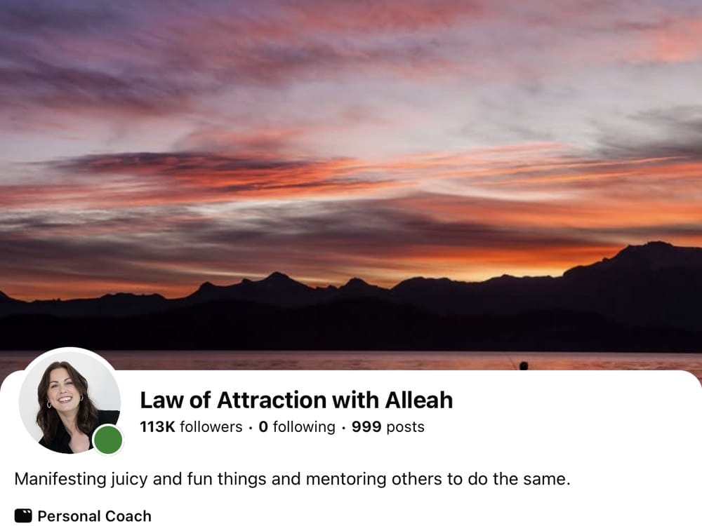 Alleah's Facebook page