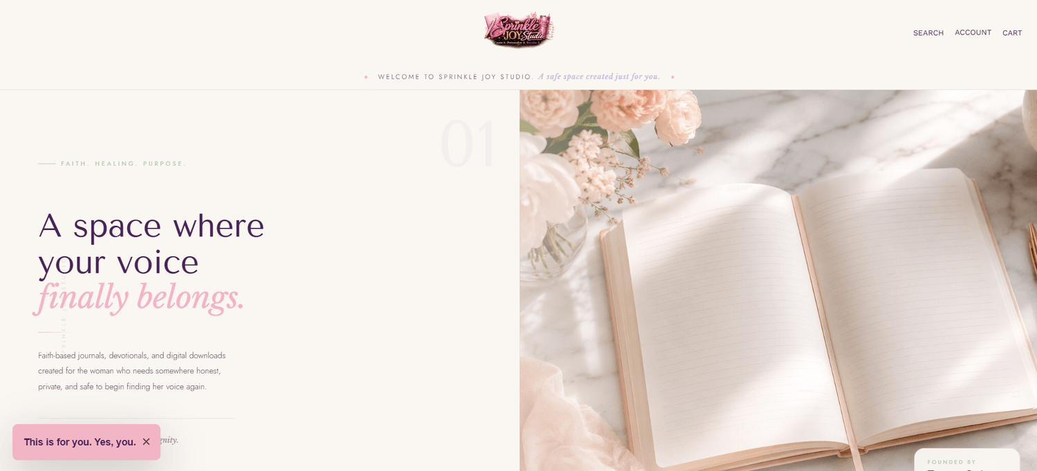 Sprinkle Joy Studio Homepage