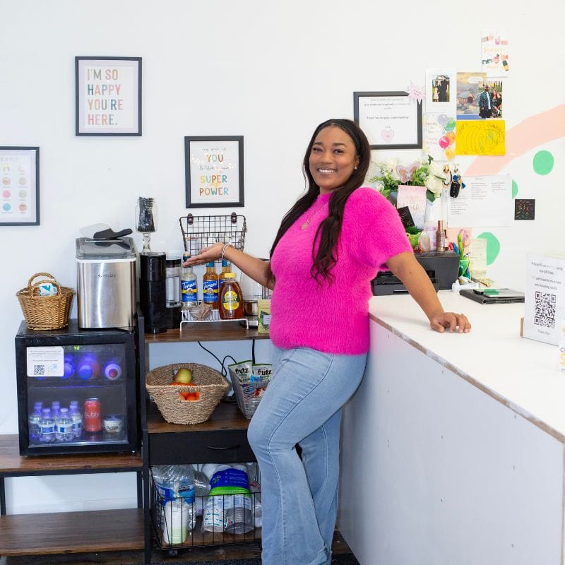 Family snack center with complimentary coffee and refreshments at Kitten’s Korner