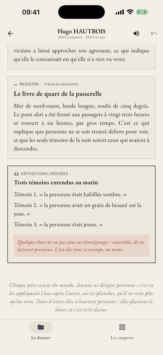 Les dépositions croisées