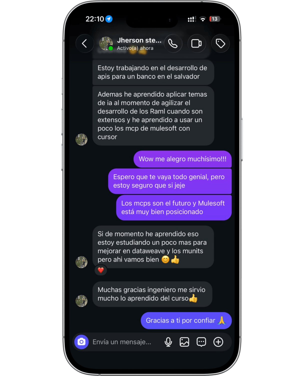 Mensaje de Jherson