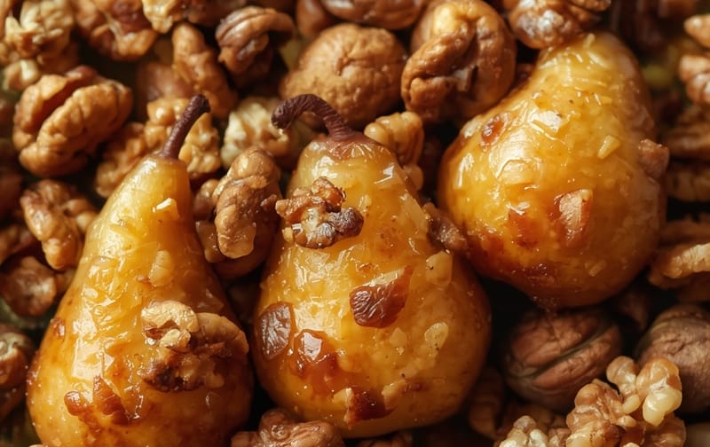 baked pears walnuts honey
