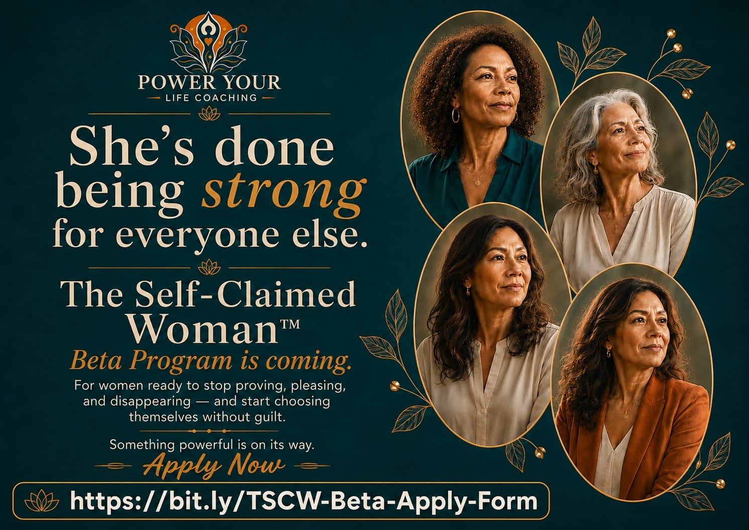 Power Your Life Coaching - The Self-Claimed Woman Beta Program is coming. Apply Now.