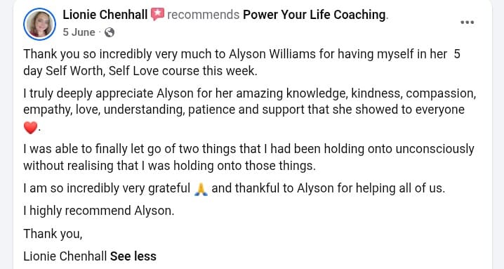 Nicola Saunders Self-Worth Challenge Review