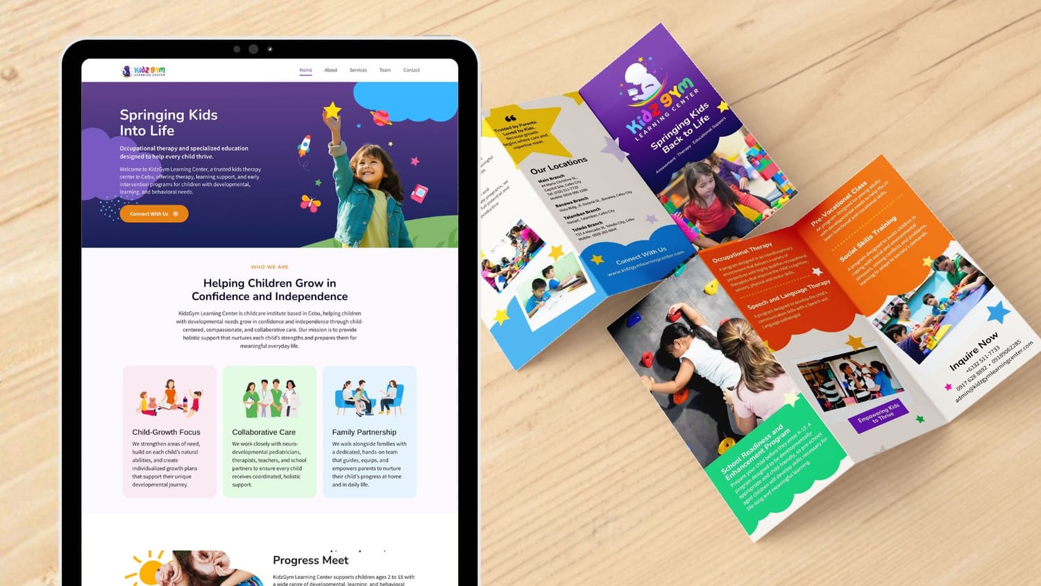 Gazeable portfolio sample: Website And Brochure