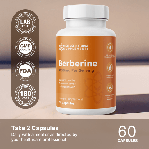 Berberine 800mg: Transforme sua saúde com este poderoso suplemento!