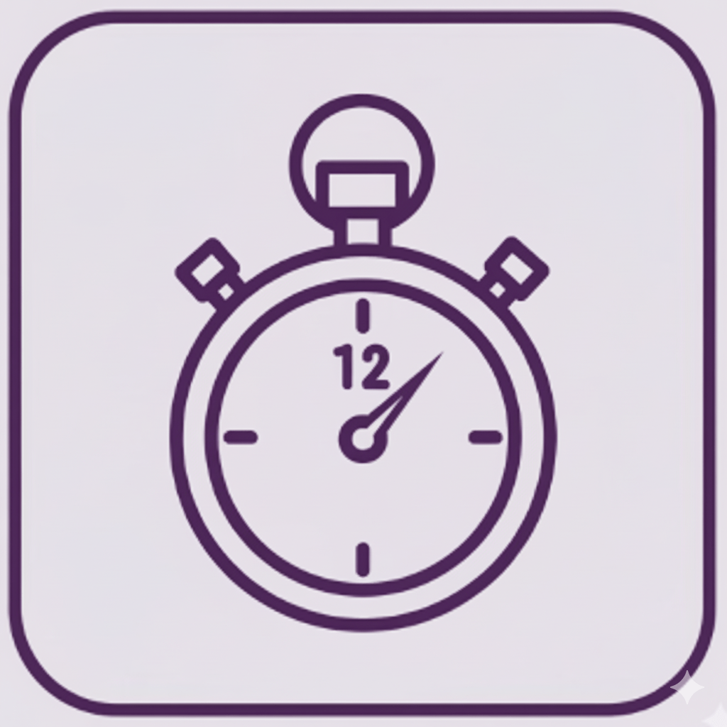 Stopwatch icon symbolizing faster restaurant openings