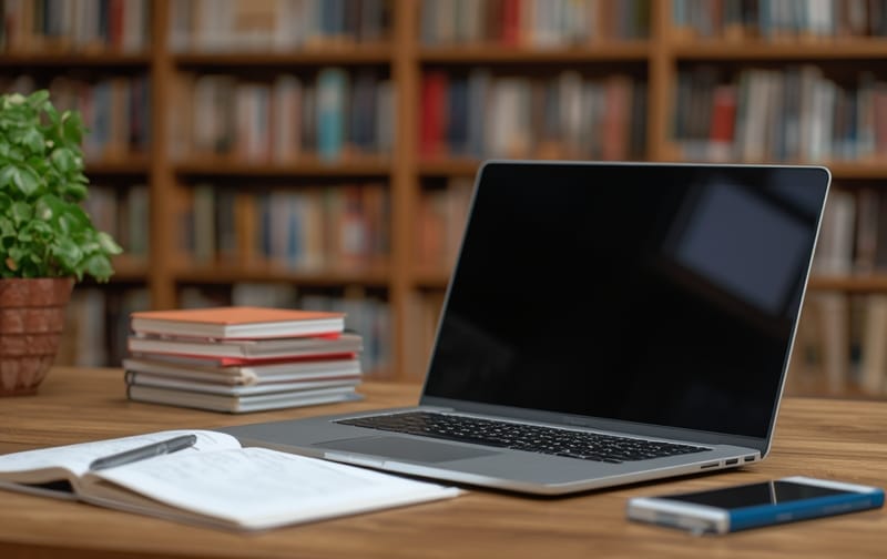books laptop learning workspace