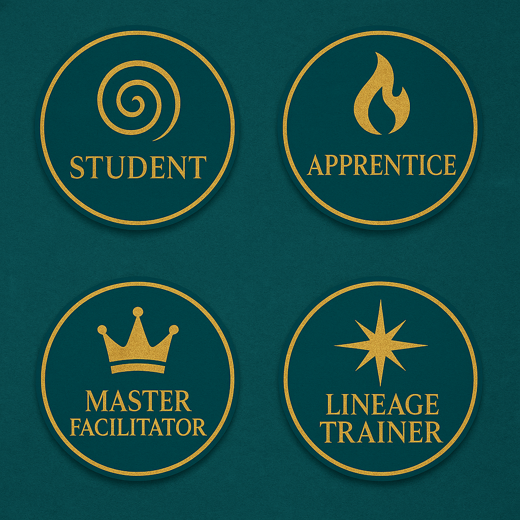 Shamanic NLP created by Fiona Ellis, Student Accreditation Badges