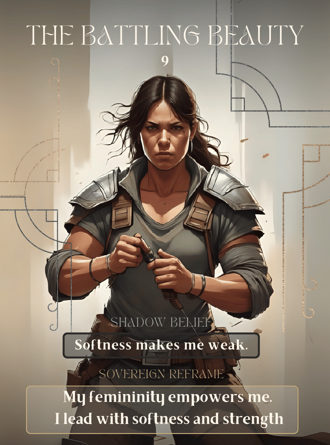 Archetypal Wounds Oracle by Fiona Ellis card 9 The Battling Beauty