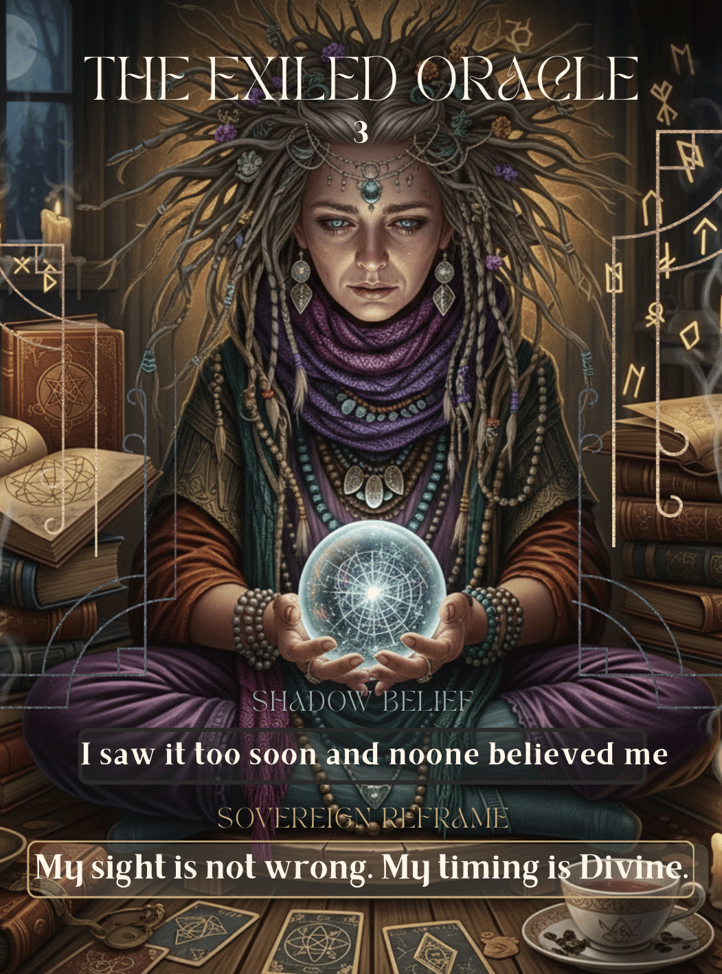 Archetypal Wounds Oracle by Fiona Ellis card 3 The Exiled Oracle