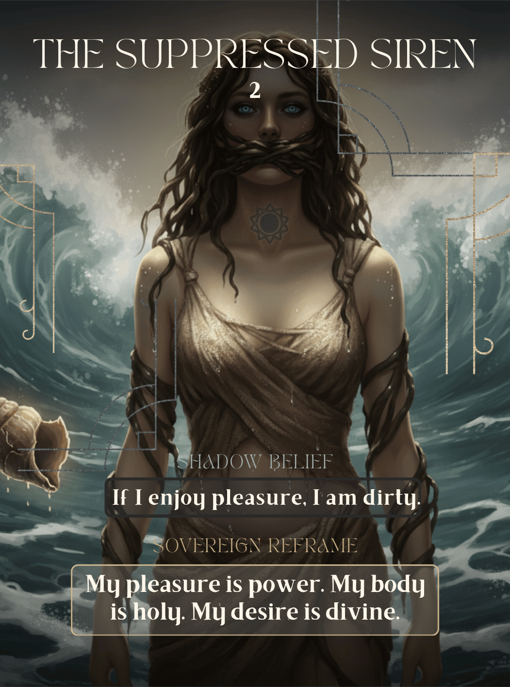 Archetypal Wounds Oracle by Fiona Ellis card 2 The Suppressed Siren