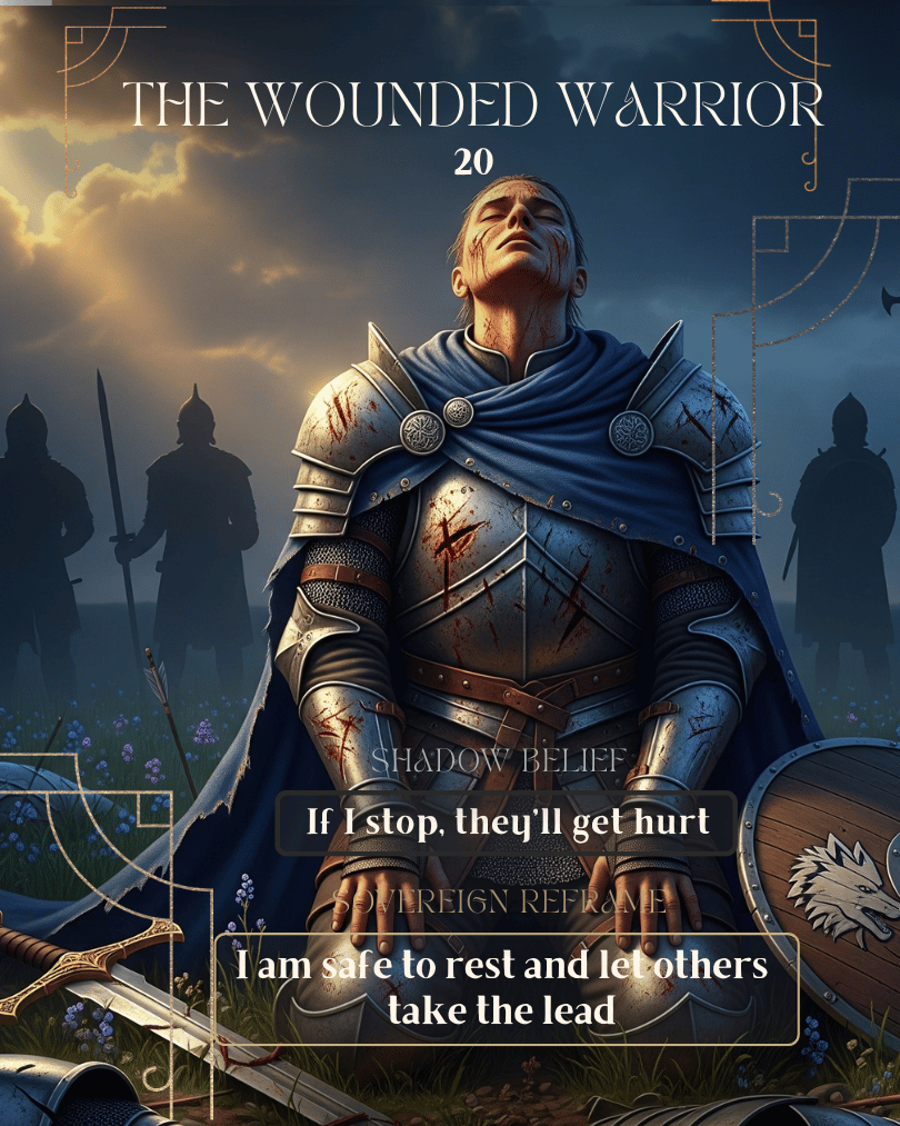 Archetypal Wounds Oracle Card 20 The Wounded Warrior