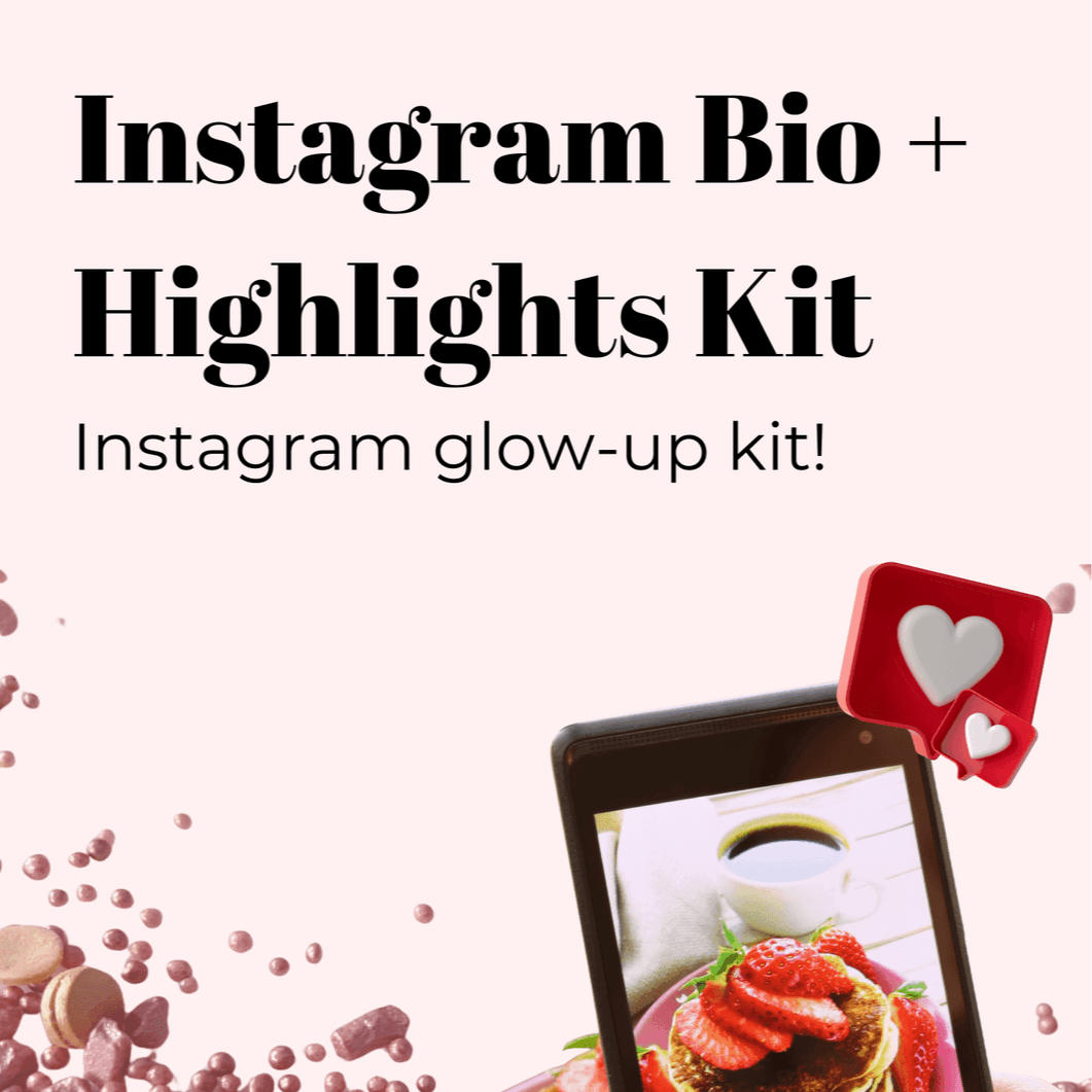 Bake Boss Instagram Bio + Highlights Kit