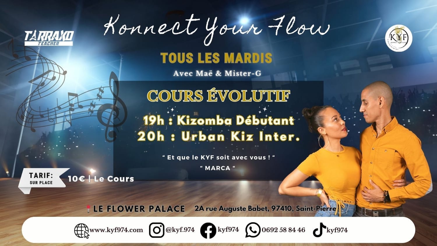 Cours Urban Kizomba à Saint-Pierre avec KYF974