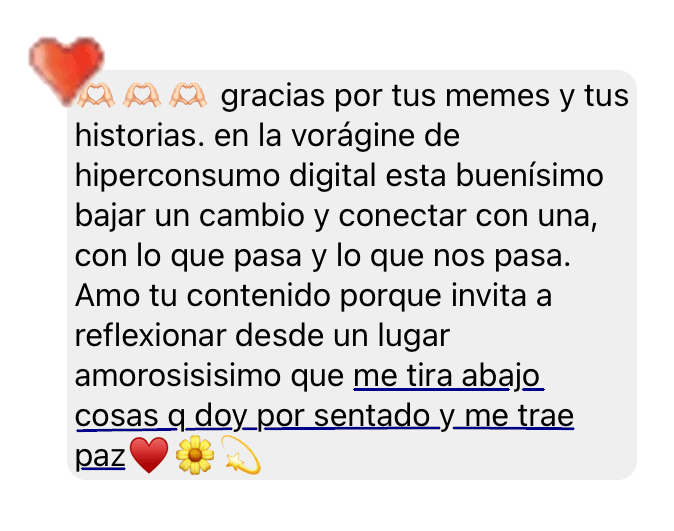 Mensaje de agradecimiento