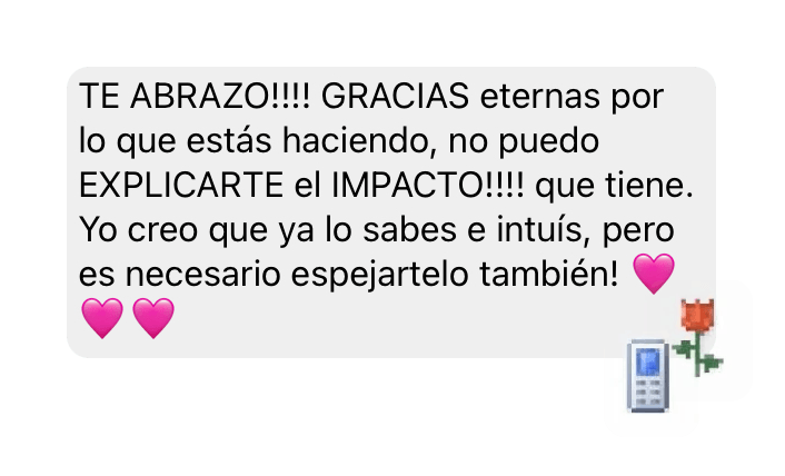Mensaje de agradecimiento