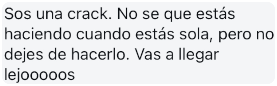 Mensaje de agradecimiento