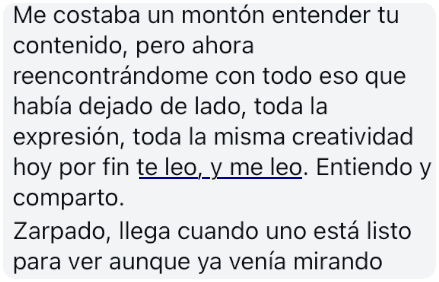 Mensaje de agradecimiento