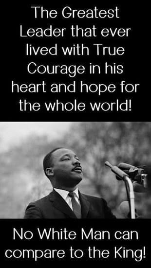 MARTIN LUTHER KING NO WHITE MAN CAN COMPETE TO A KING