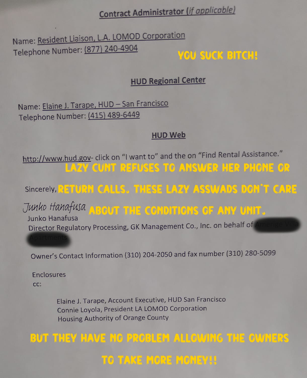 GOV HUD REFUSES TO DO THEIR JOB RIGHT