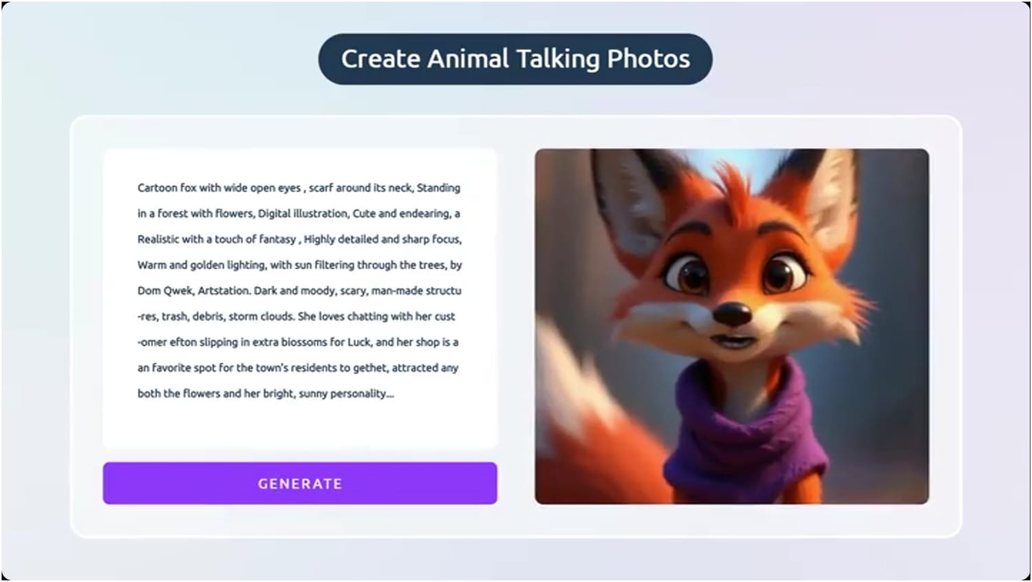 Create Animal Talking Photos video preview