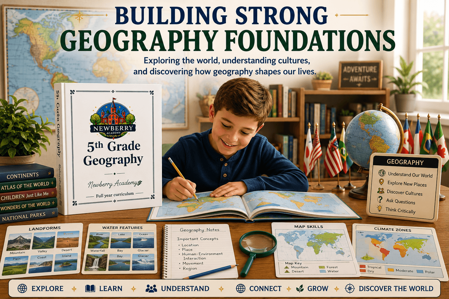 5th Grade Homeschool History Curriculum | Geography | Newberry Academy