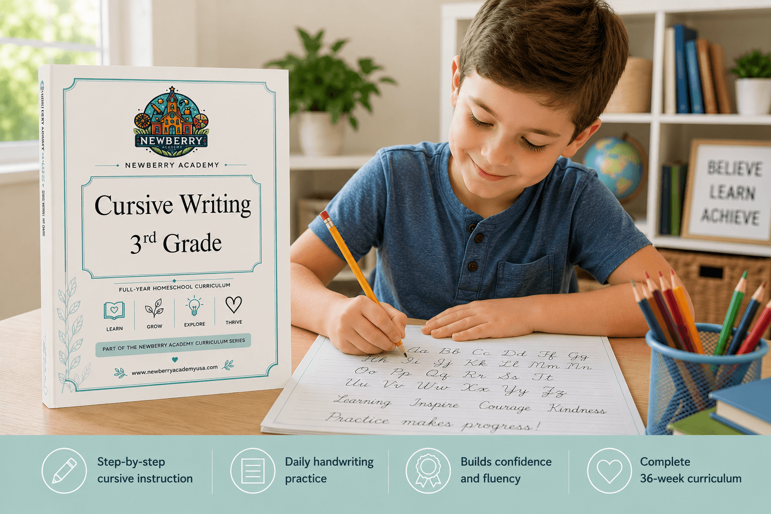 Homeschool Handwriting & Cursive Curriculum | Grades 1–5 | Newberry Academy