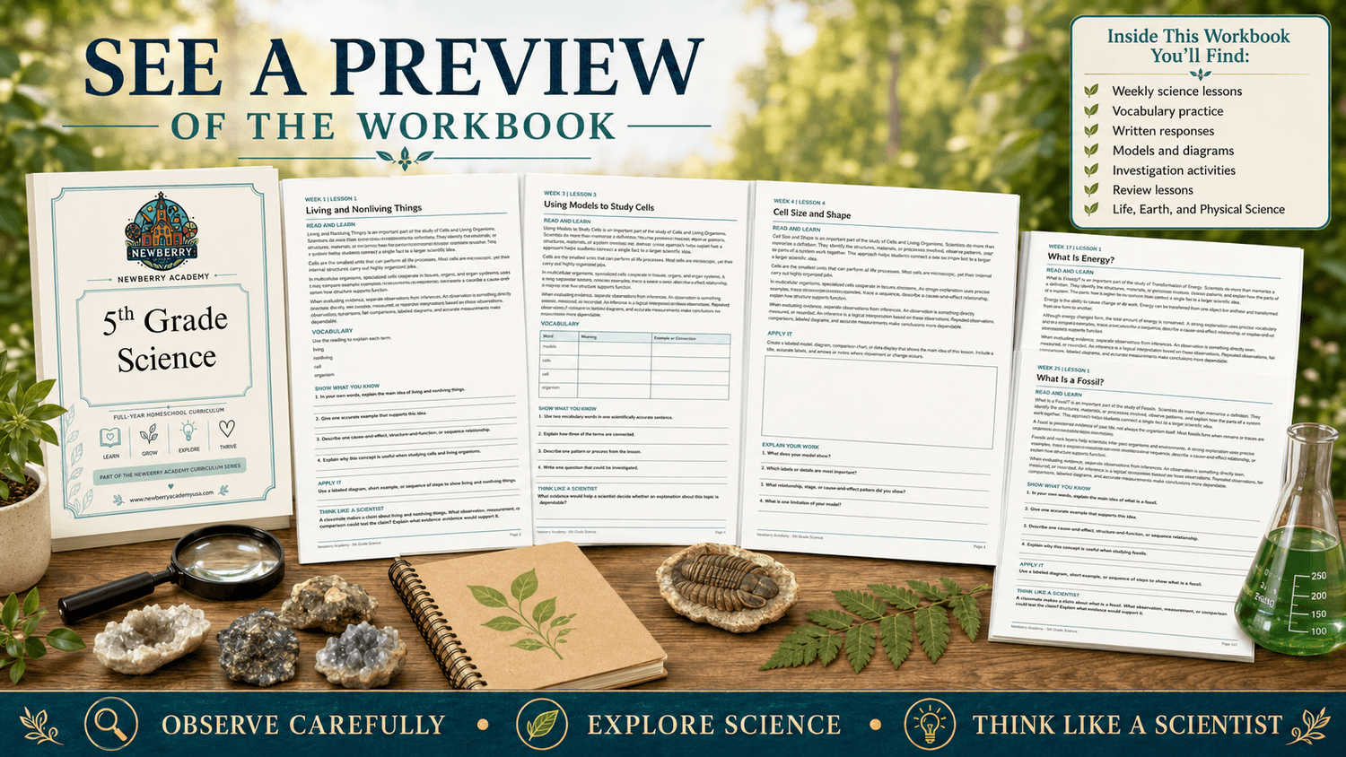 5th Grade Homeschool Science Curriculum | Newberry Academy