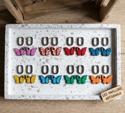 PAMPILLE PAPILLONS EN BOIS